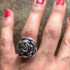 STERLING SILVER ROSE RING